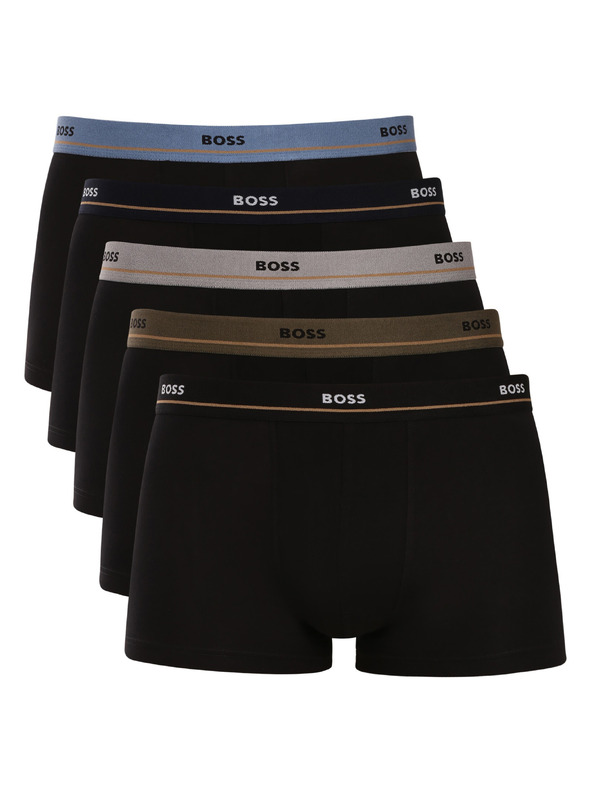 BOSS Komplet od pet - muške bokserice BOSS crne