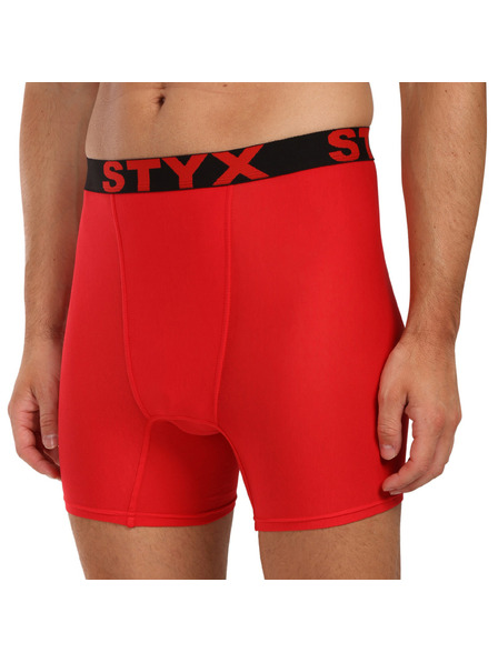 Styx Muške bokserice Styx long sportski elastičan crvene