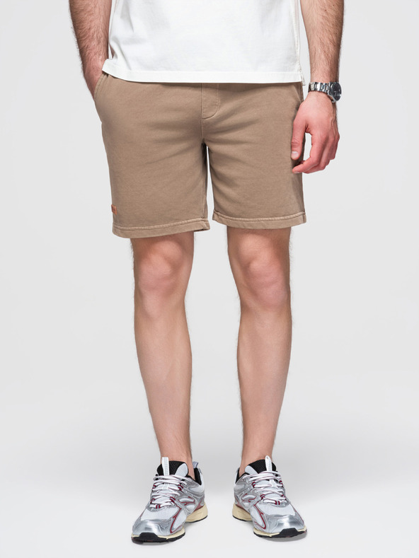 Ombre Clothing Muška pamučna trenirka BASIC smeđa Ombre Clothing
