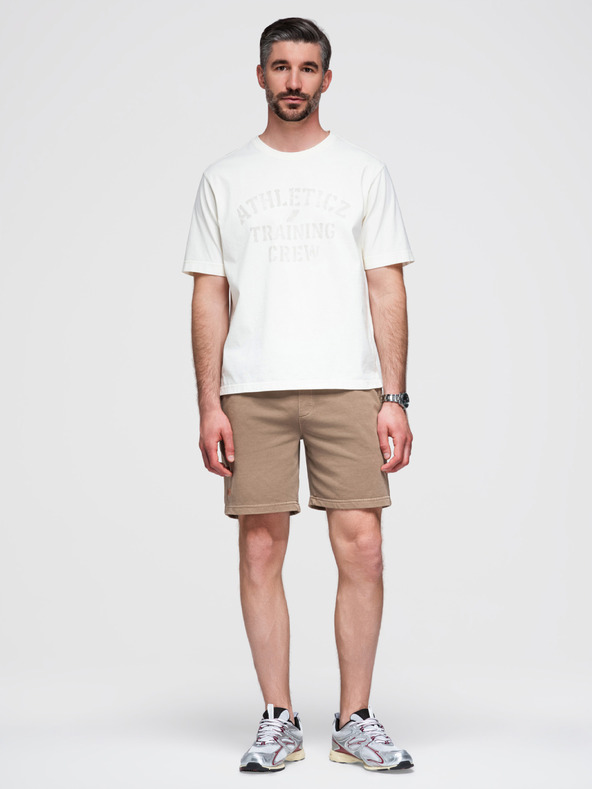 Ombre Clothing Muška pamučna trenirka BASIC smeđa Ombre Clothing