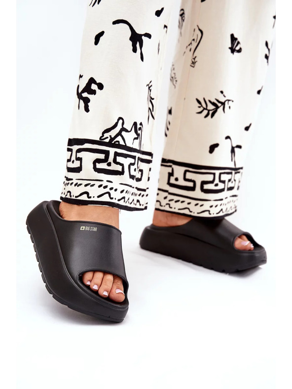 BIG STAR SHOES Ženske pjenaste papuče na platformi Big Star – crne