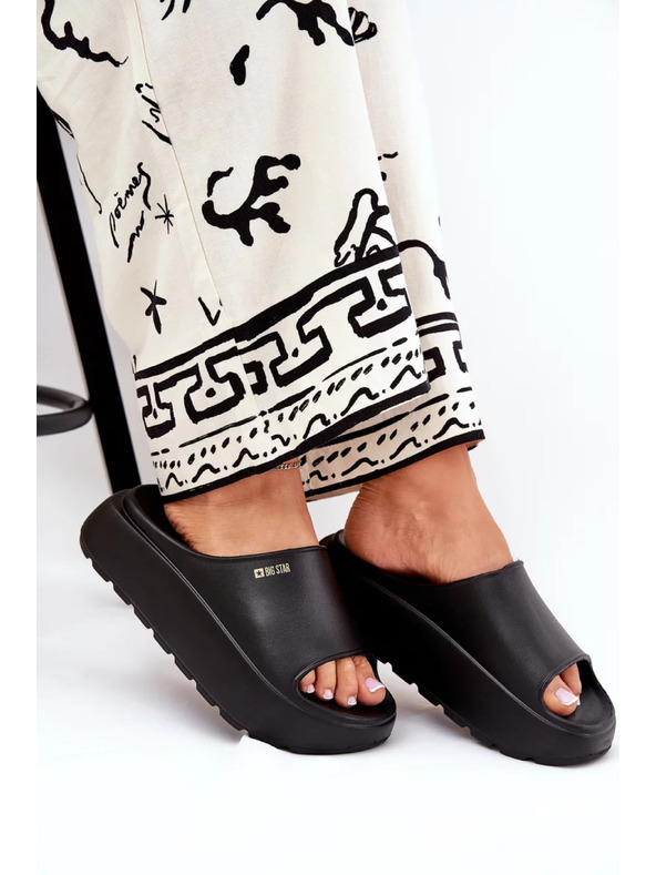 BIG STAR SHOES Ženske pjenaste papuče na platformi Big Star – crne