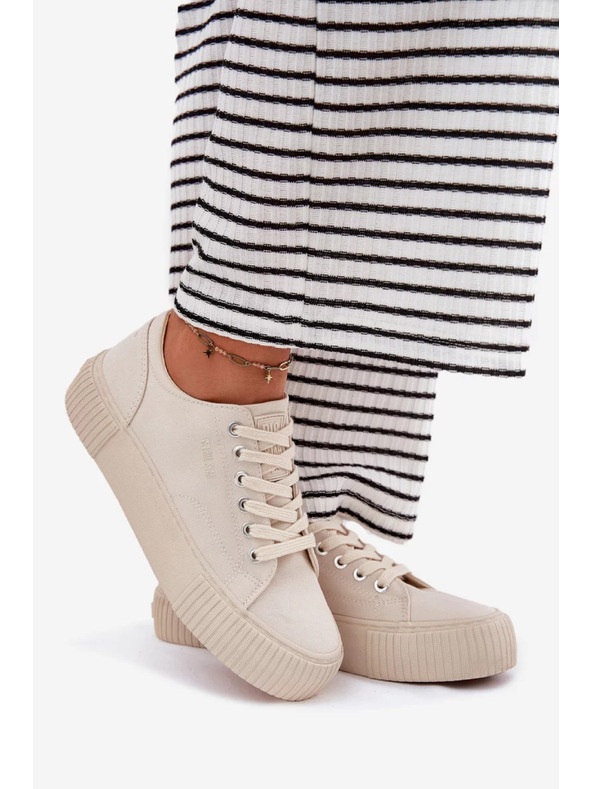 BIG STAR SHOES Ženske platnene tenisice Big Star – bež