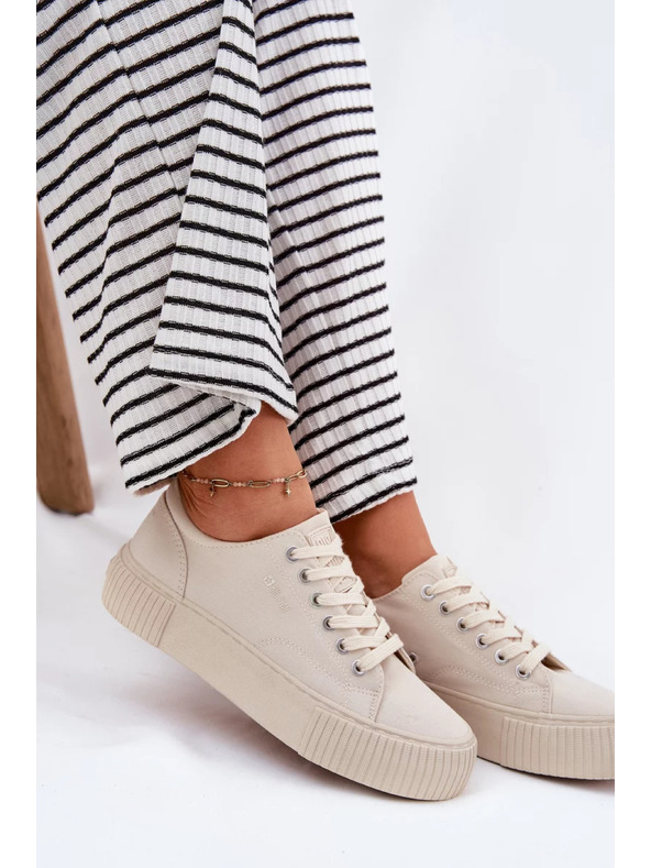 BIG STAR SHOES Ženske platnene tenisice Big Star – bež