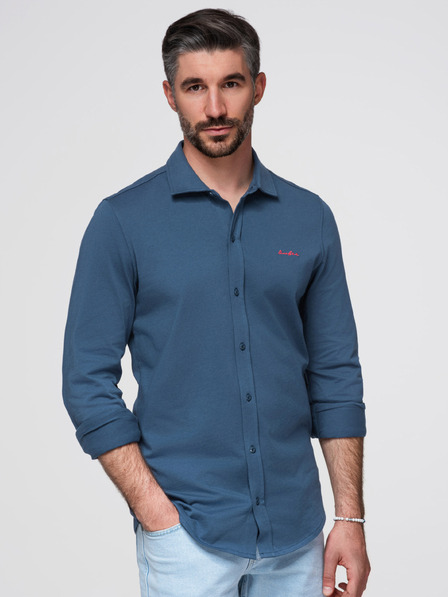 Ombre Clothing Košulja K697 - denim Ombre Clothing