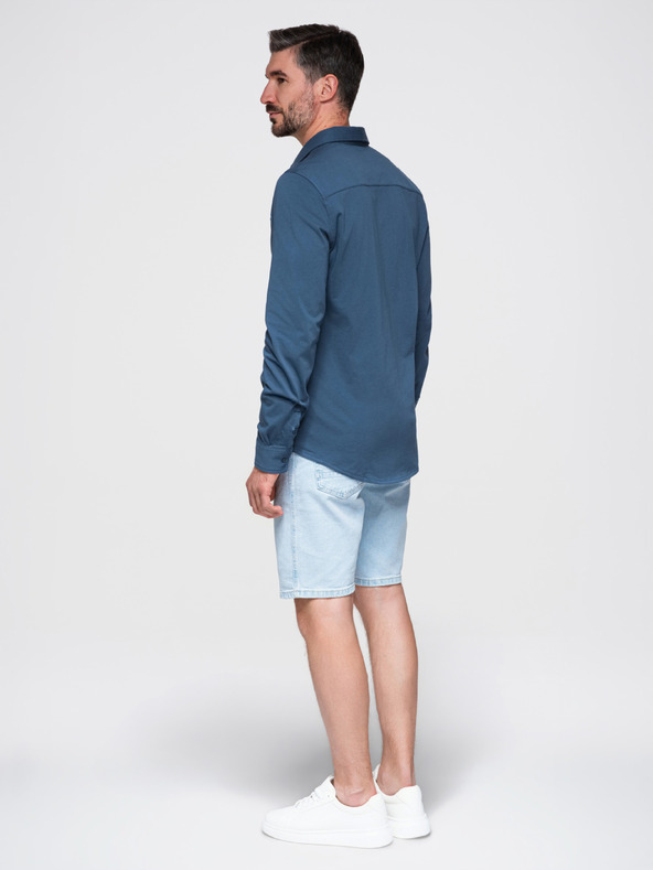 Ombre Clothing Košulja K697 - denim Ombre Clothing