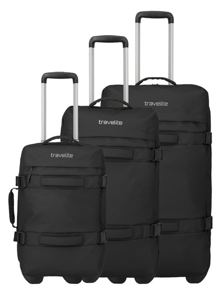 Travelite Set putnih kovčega Travelite Bolonia Wheeled Duffle S,M,L Black