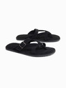 Ombre Clothing Muske semiš papuče sa dodatnim stabilizacijskim trakama - crne V1 OM-FOSF-0253 Ombre Clothing