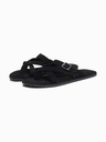 Ombre Clothing Muske semiš papuče sa dodatnim stabilizacijskim trakama - crne V1 OM-FOSF-0253 Ombre Clothing