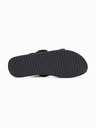 Ombre Clothing Muske semiš papuče sa dodatnim stabilizacijskim trakama - crne V1 OM-FOSF-0253 Ombre Clothing
