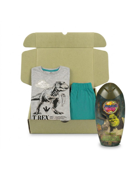Trenýrkárna Decacki poklon set pidžama Jurassic World i gel za tuširanje Shrek