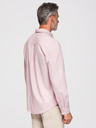 Ombre Clothing Muška košulja od viskože i lana, regularni kroj – pastelno ružičasta V3 OM-SHCS-0190 Ombre Clothing