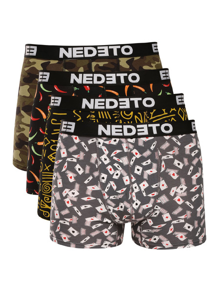 Nedeto Sada od četiri - muške bokserice Nedeto višebojne
