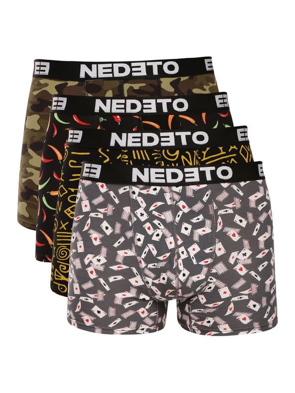 Nedeto Sada od četiri - muške bokserice Nedeto višebojne
