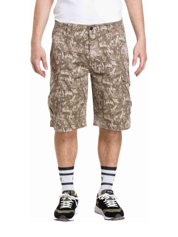 Meatfly Meatfly muške kratke hlače Icon 2.0 Grafitty Beige