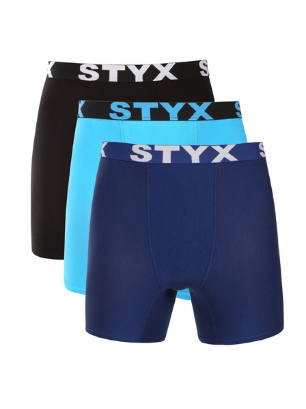 Styx Set od tri muške bokserice Styx duge sportske gumene višebojne