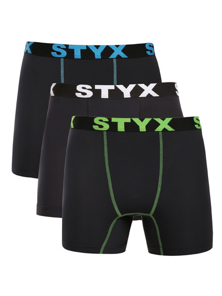 Styx Komplet od tri - muške funkcionalne bokserice Styx crne