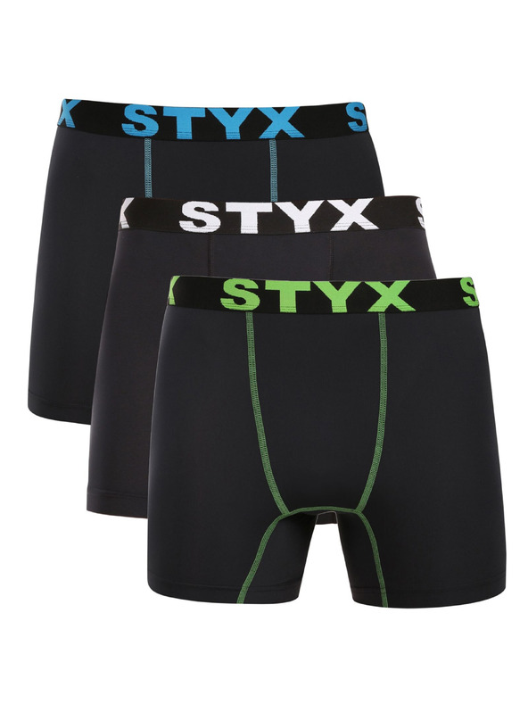Styx Komplet od tri - muške funkcionalne bokserice Styx crne