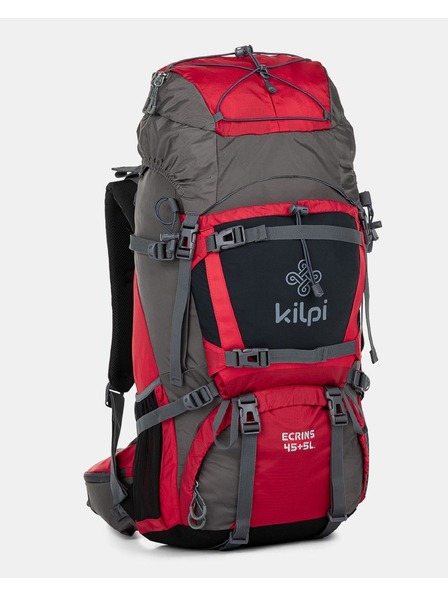 Kilpi Sivo-crveni unisex sportski ruksak Kilpi ECRINS (45+5 l)