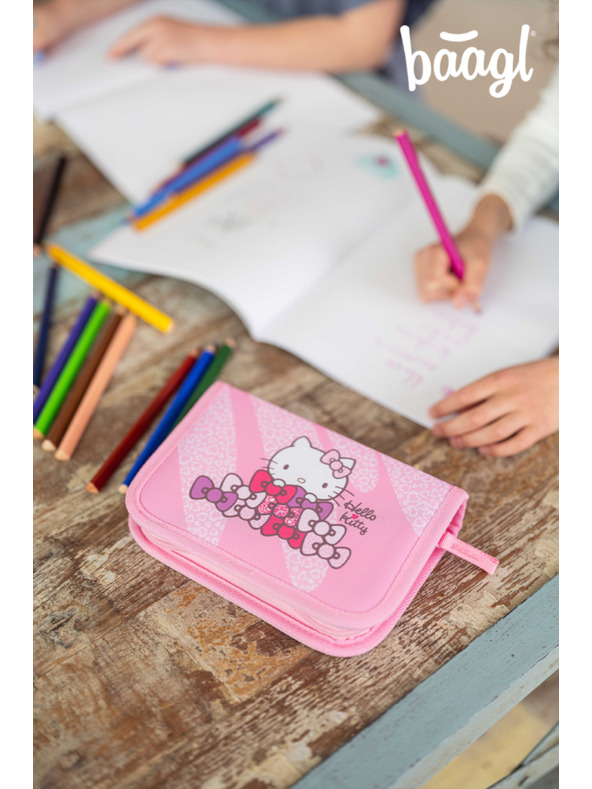 BAAGL  BAAGL Školska pernica jednokatna Hello Kitty Sweet Leopard GRS