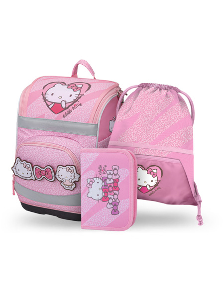 BAAGL  BAAGL SET 3 Zippy Plus Hello Kitty Sweet Leopard: aktovka, penal, vrećica GRS