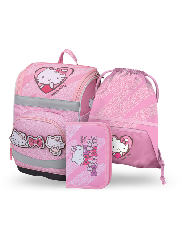BAAGL  BAAGL SET 3 Zippy Plus Hello Kitty Sweet Leopard: aktovka, penal, vrećica GRS