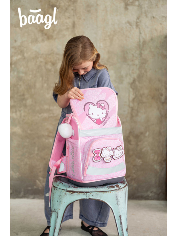 BAAGL  BAAGL SET 3 Zippy Plus Hello Kitty Sweet Leopard: aktovka, penal, vrećica GRS