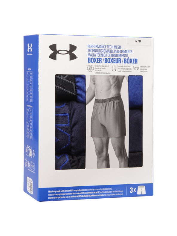 Under Armour Muške bokserice Under Armour M UA Lounge Tech Mesh Boxer 6in (3 komada)