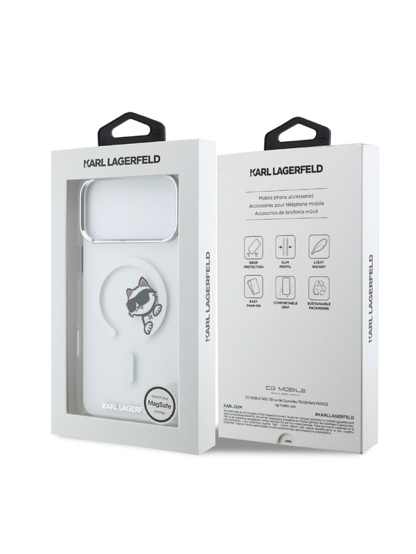 Karl Lagerfeld Karl Lagerfeld IML Choupette Peekaboo MagSafe Stražnja Zaštita za iPhone 17 Pro Max Transparentna