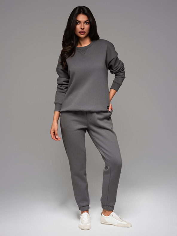 Ombre Clothing Klasične unisex trenirke sa šnurom - sive V18 OU-PSBC-0100 Ombre Clothing