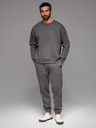 Ombre Clothing Klasične unisex trenirke sa šnurom - sive V18 OU-PSBC-0100 Ombre Clothing