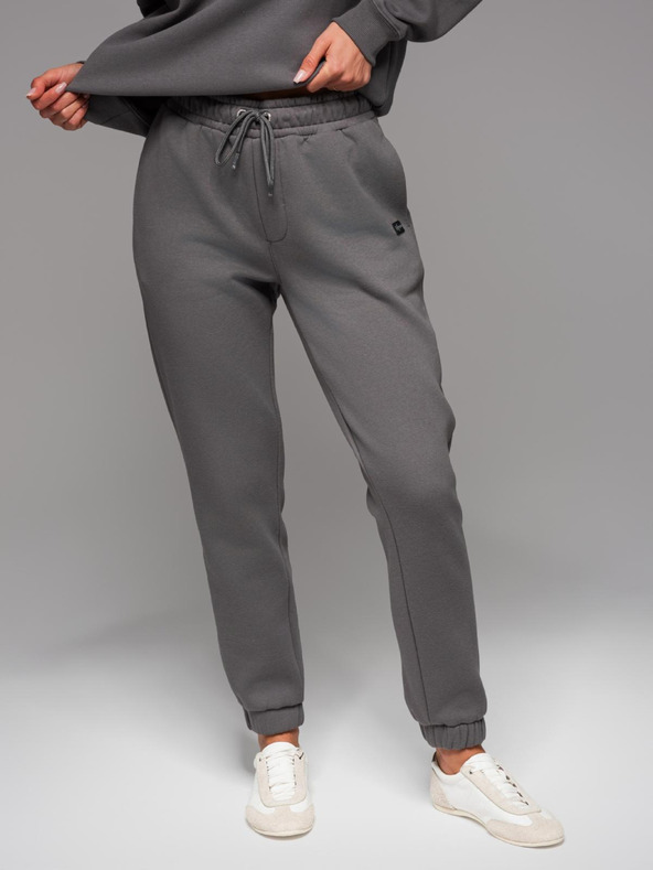 Ombre Clothing Klasične unisex trenirke sa šnurom - sive V18 OU-PSBC-0100 Ombre Clothing