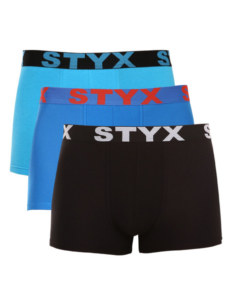 Styx Set od tri muške bokserice Styx sportske gumene višebojne