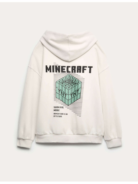 Marks & Spencer Hoodie s visokim udjelom pamuke i grafikom Minecraft™ (6–16 godina) Marks & Spencer kremasta
