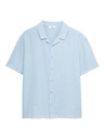 Marks & Spencer Jednobojni shirt s visokim udjelom lana (6–16 godina) Marks & Spencer plava