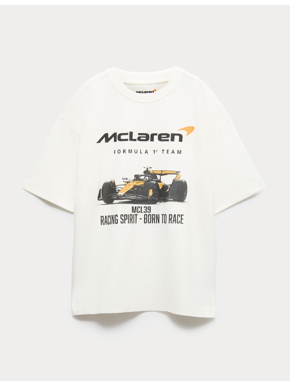 Marks & Spencer Majica od čiste pamuke s grafičkim motivom McLaren™ (2–16 godina) Marks & Spencer bijela