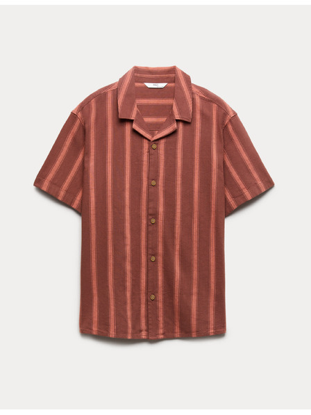Marks & Spencer Prugasta majica s visokim udjelom pamuke (6–16 godina) Marks & Spencer crvena