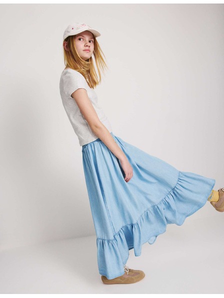 Marks & Spencer Dzersej maxi suknja kroja A (6–16 godina) Marks & Spencer mornaricka plava