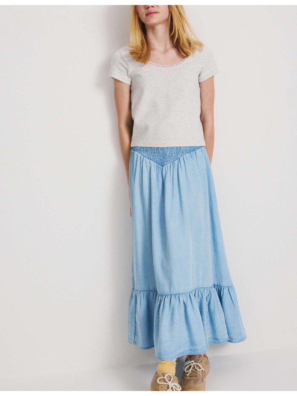 Marks & Spencer Dzersej maxi suknja kroja A (6–16 godina) Marks & Spencer mornaricka plava