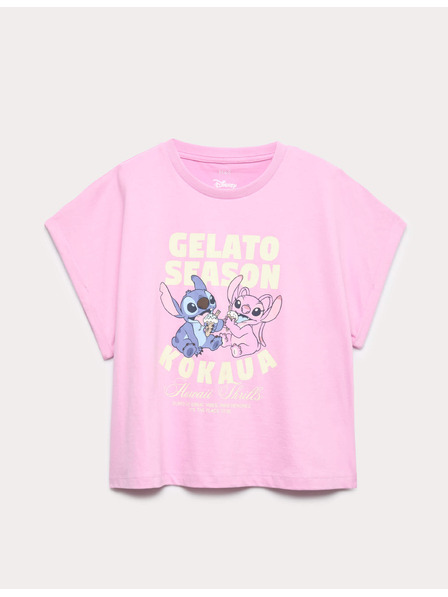 Marks & Spencer Top s grafikom Lilo & Stitch™ od čiste pamuke (6–16 godina) Marks & Spencer ljubičasta