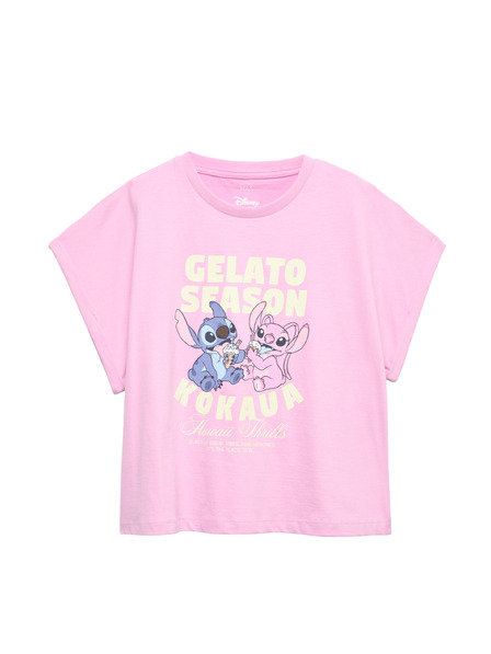 Marks & Spencer Top s grafikom Lilo & Stitch™ od čiste pamuke (6–16 godina) Marks & Spencer ljubičasta