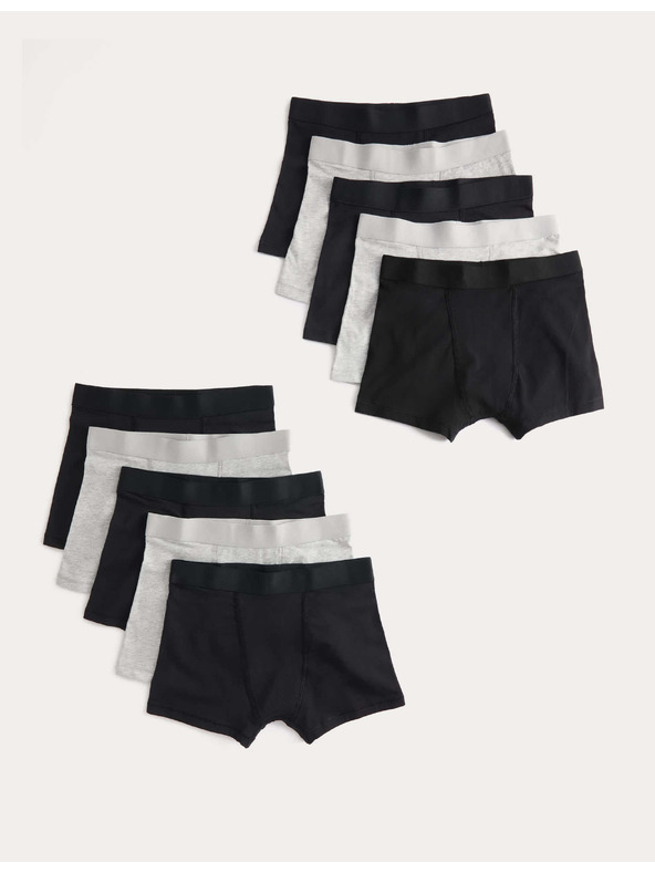 Marks & Spencer Pamučne donje gaće s elastanom, 10 kom u pakiranju (5–16 godina) Marks & Spencer crna