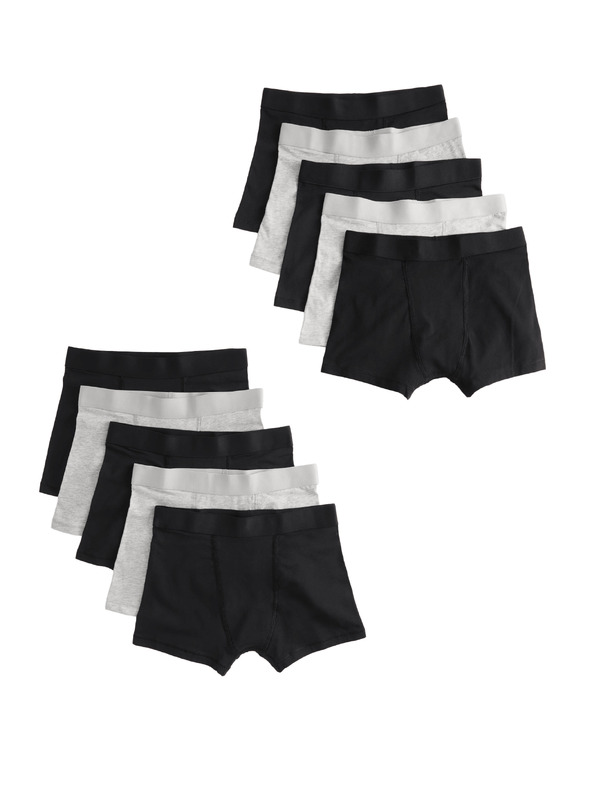 Marks & Spencer Pamučne donje gaće s elastanom, 10 kom u pakiranju (5–16 godina) Marks & Spencer crna