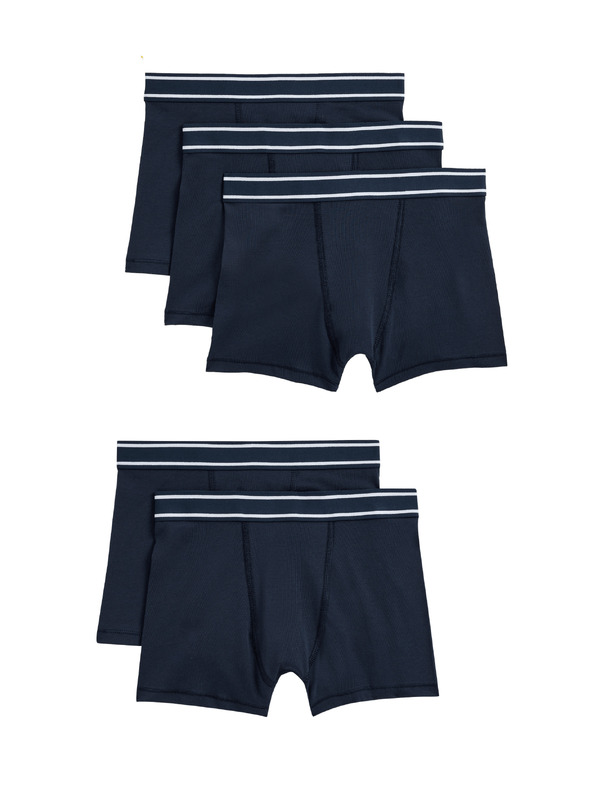 Marks & Spencer Marks & Spencer rastezljive pamučne gaćice 5 paket (5-16 godina) tamnoplave