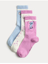 Marks & Spencer Čarape Lilo & Stitch™, set 3 para (6 male – 7 velike) Marks & Spencer ružičasta