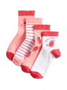 Marks & Spencer Čarape Fun Berries, set 4 para (6 male – 7 velike) Marks & Spencer narančasta