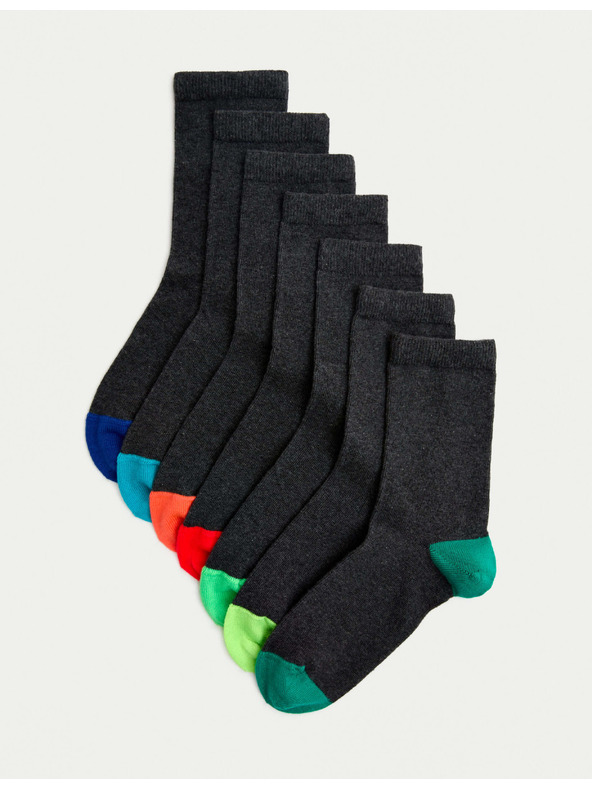 Marks & Spencer Čarape, 7 kom u paketu (8½–12 male – 7½–10½ velike) Marks & Spencer siva