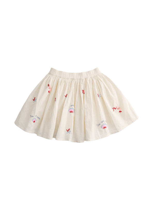 Marks & Spencer Vezena mini suknja s visokim sadržajem pamuka (2-10 godina) Marks & Spencer kremasta