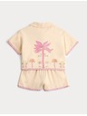 Marks & Spencer Dvodelan outfit od čiste pamuka s motivom palme (2–10 godina) Marks & Spencer kremasta