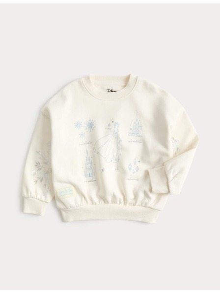 Marks & Spencer Dukserica s motivom Disney Ledeno kraljevstvo™ i visokim udjelom pamuka (2–8 godina) Marks & Spencer kremasta